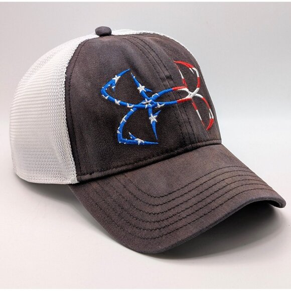 Under Armour USA Hat Snapback Red White Blue Patriotic Outdoor OSFM Cap Faded - Picture 1 of 5